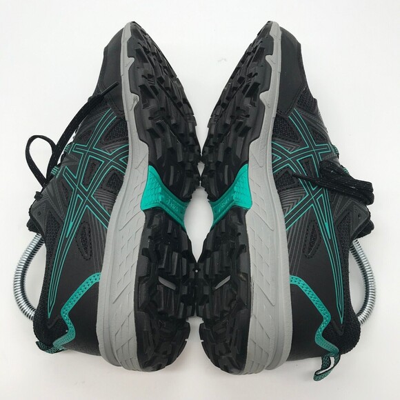 Asics Gel-Venture 8 Running Shoes 1012B230 Women's size 8.5 Black Teal Sneakers - Picture 7 of 9